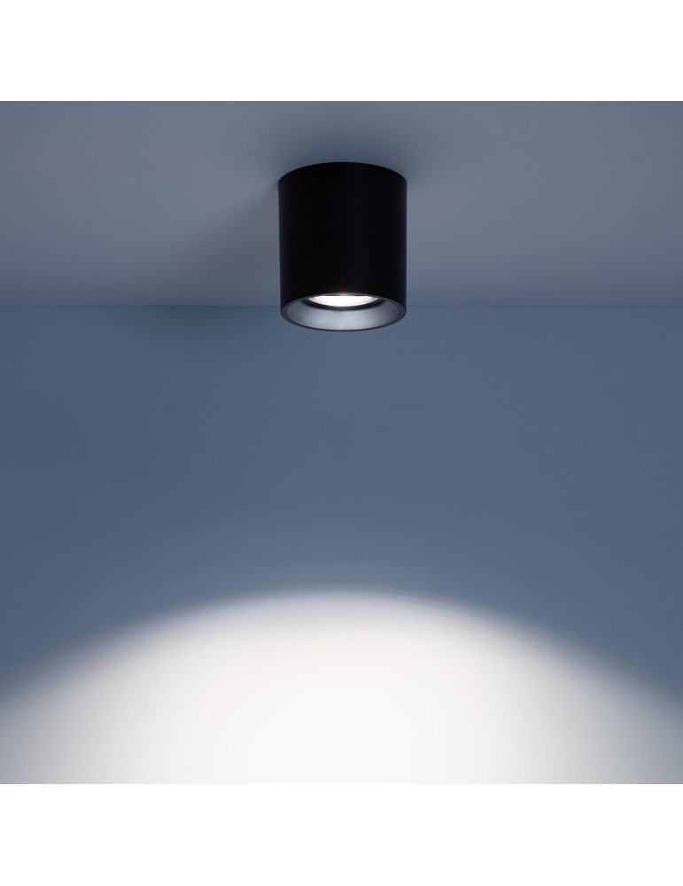 Plafonnier Space Noir avec Ampoule GU10