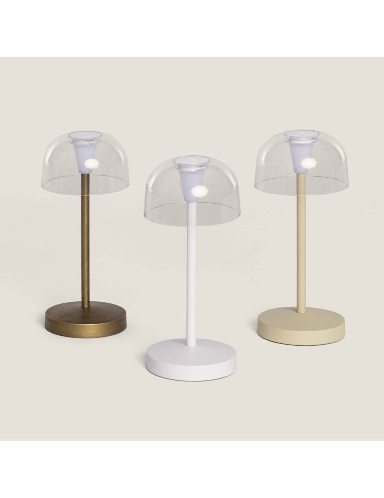 Lampe à Poser LED Portable Extérieur Métal avec Batterie Rechargeable Lendora