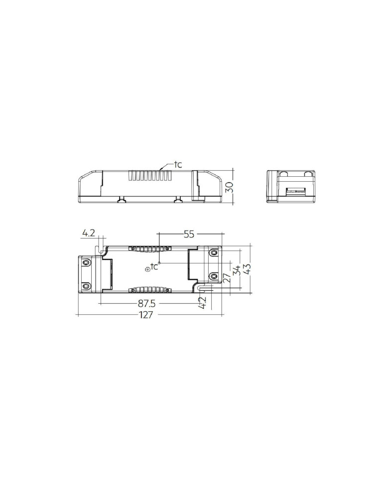 Driver TRIDONIC LC 500mA fixC SR SNC2 198-264V Sortie 27-43V DC 25W 87500751