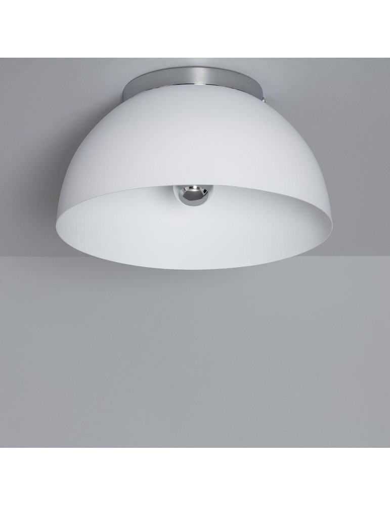 Plafonnier Rond Aluminium Ø305 mm Bosco Silver