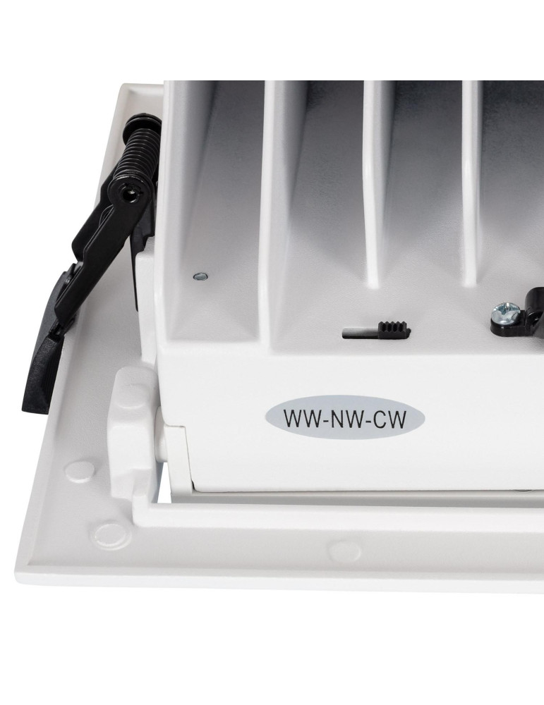 Downlight LED 46W Rectangulaire Orientable OSRAM CCT 120 lm/W LIFUD Coupe 210x125 mm