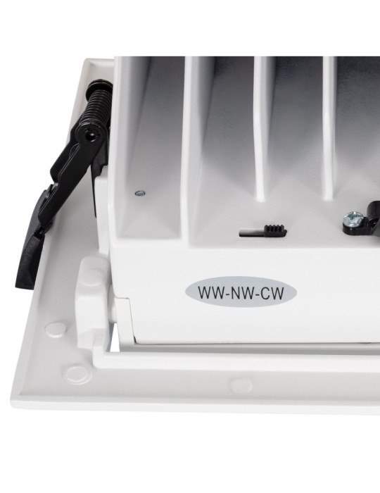 Downlight LED 46W Rectangulaire Orientable OSRAM CCT 120 lm/W LIFUD Coupe 210x125 mm