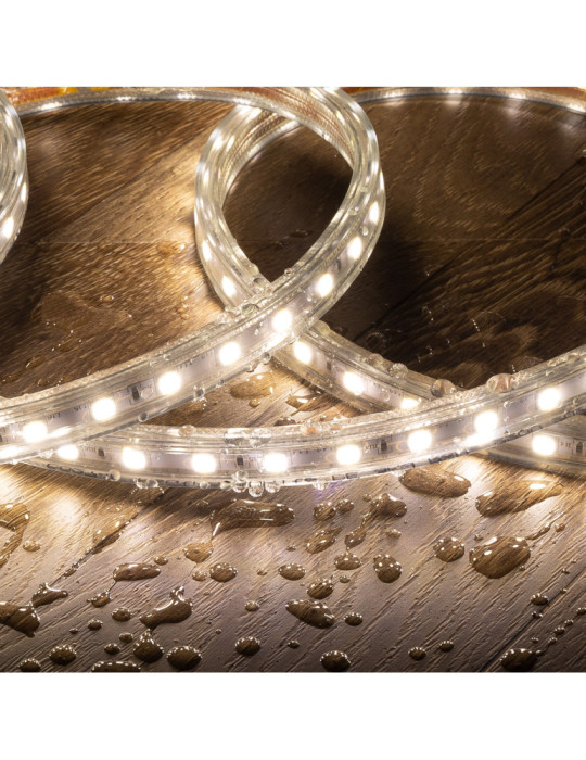 Ruban LED  220V AC 60LED/m Blanc Neutre IP65 sur Mesure Largeur 14mm Coupe tous les 100cm