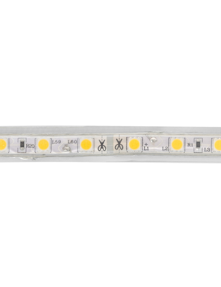 Ruban LED  220V AC 60LED/m Blanc Neutre IP65 sur Mesure Largeur 14mm Coupe tous les 100cm