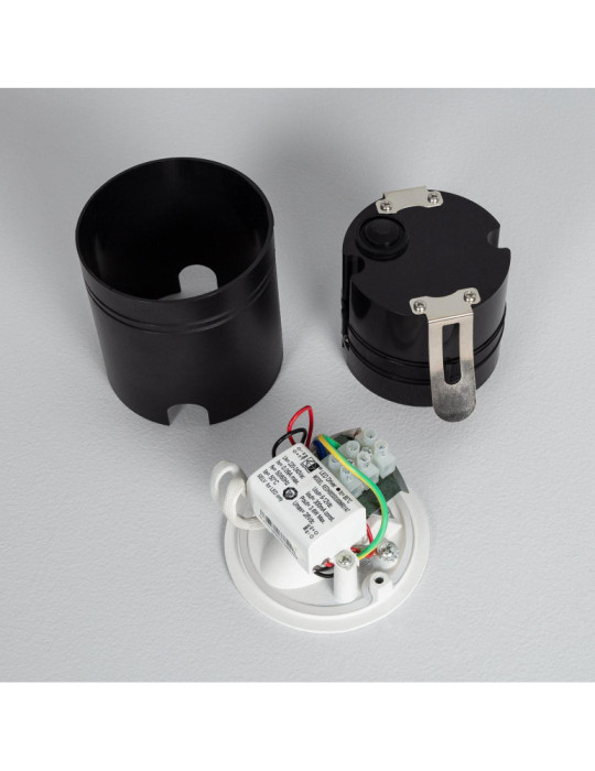 Balise Extérieure Murale LED Encastrable 3W  Ronde Boiler Blanche