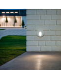 Balise Extérieure Murale LED Encastrable 3W  Ronde Boiler Blanche