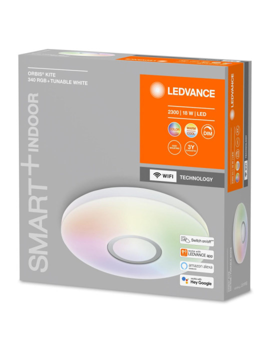 Plafonnier LED Rond Ø340 mm 18W RGBW Smart+ WiFi ORBIS Kite LEDVANCE 4058075495685