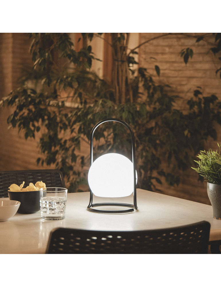 Lampe à Poser LED Portative Extérieure Métal 2.5W Mkono avec Batterie Rechargeable USB