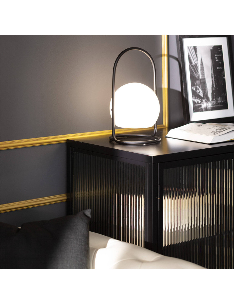 Lampe à Poser LED Portative Extérieure Métal 2.5W Mkono avec Batterie Rechargeable USB