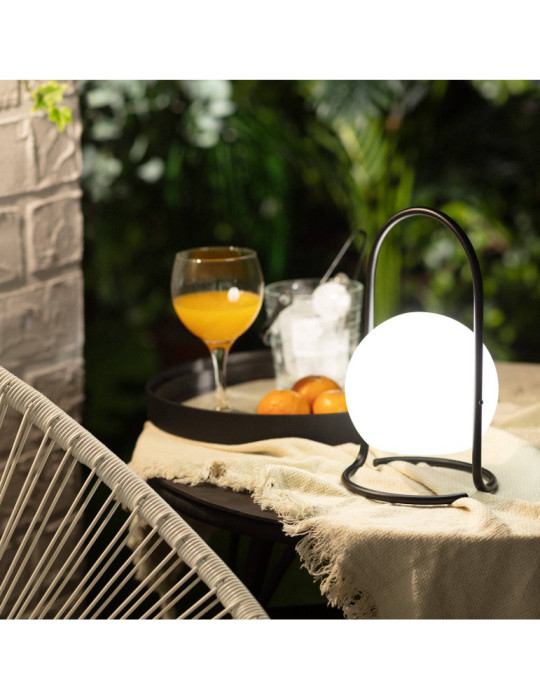 Lampe à Poser LED Portative Extérieure Métal 2.5W Mkono avec Batterie Rechargeable USB