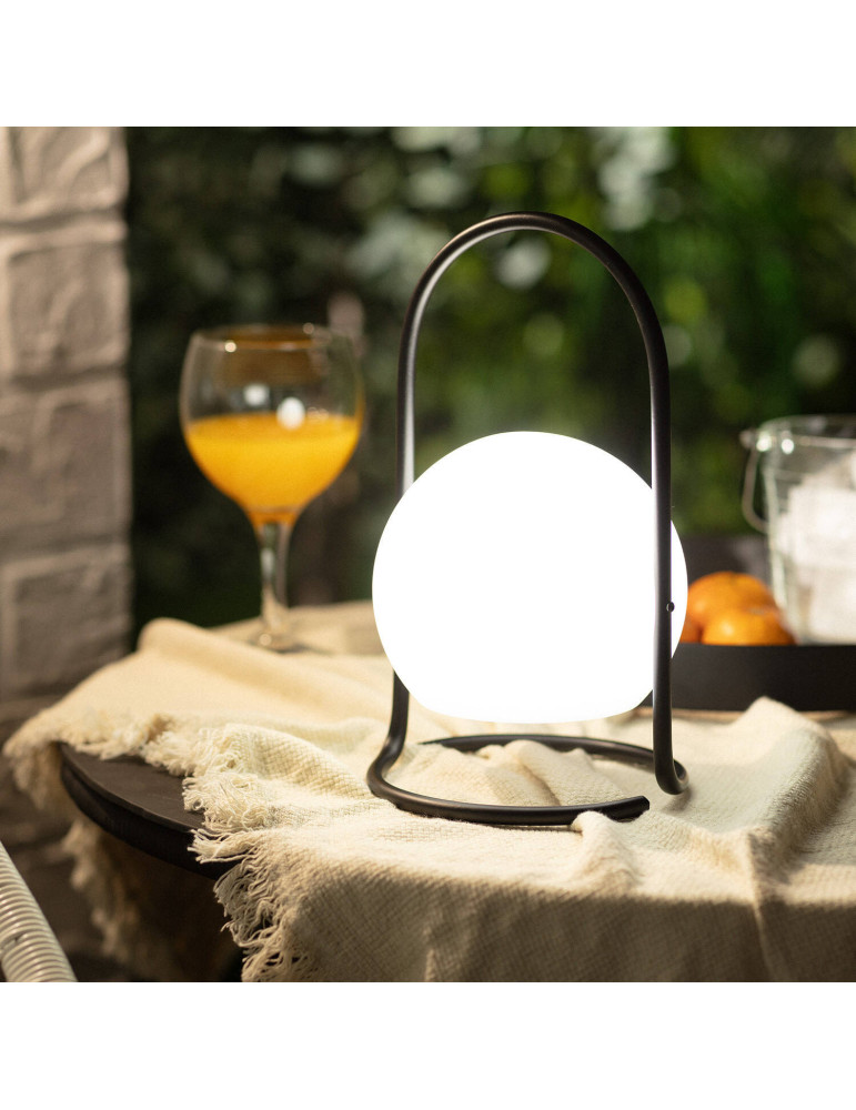 Lampe à Poser LED Portative Extérieure Métal 2.5W Mkono avec Batterie Rechargeable USB