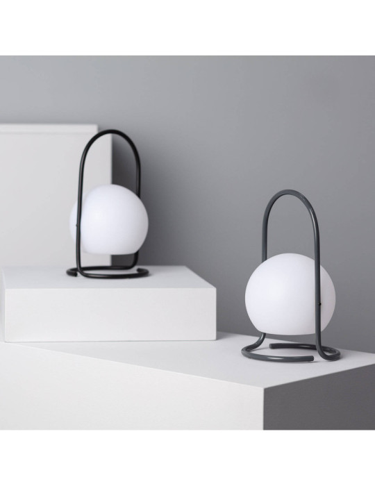 Lampe à Poser LED Portative Extérieure Métal 2.5W Mkono avec Batterie Rechargeable USB