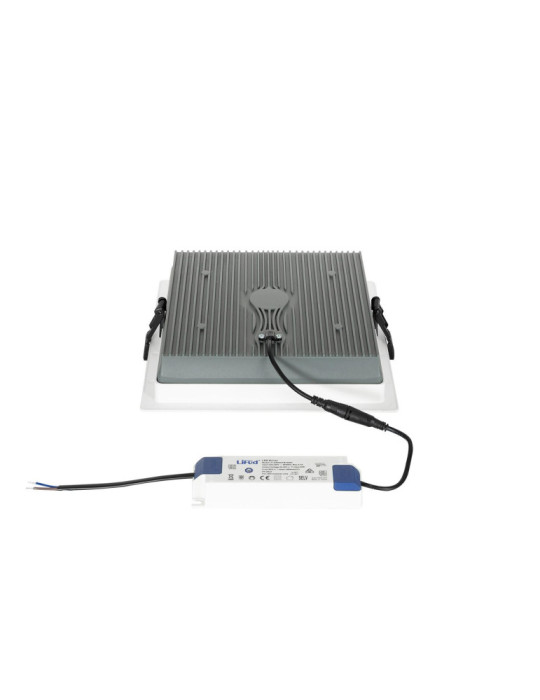 Downlight LED 40W Carré SAMSUNG Aero 130 lm/W Microprismatique LIFUD Coupe 210x210 mm