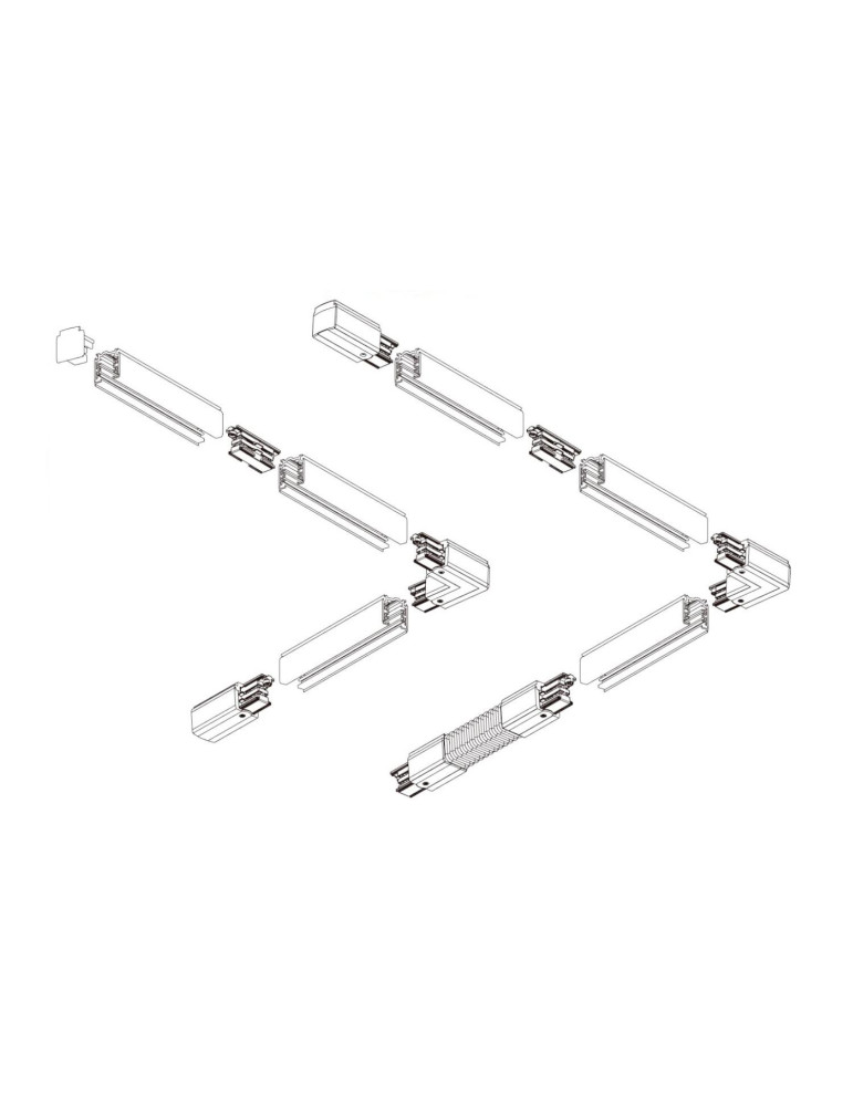 Rail Triphasé DALI pour Spots LED 1 Mètre