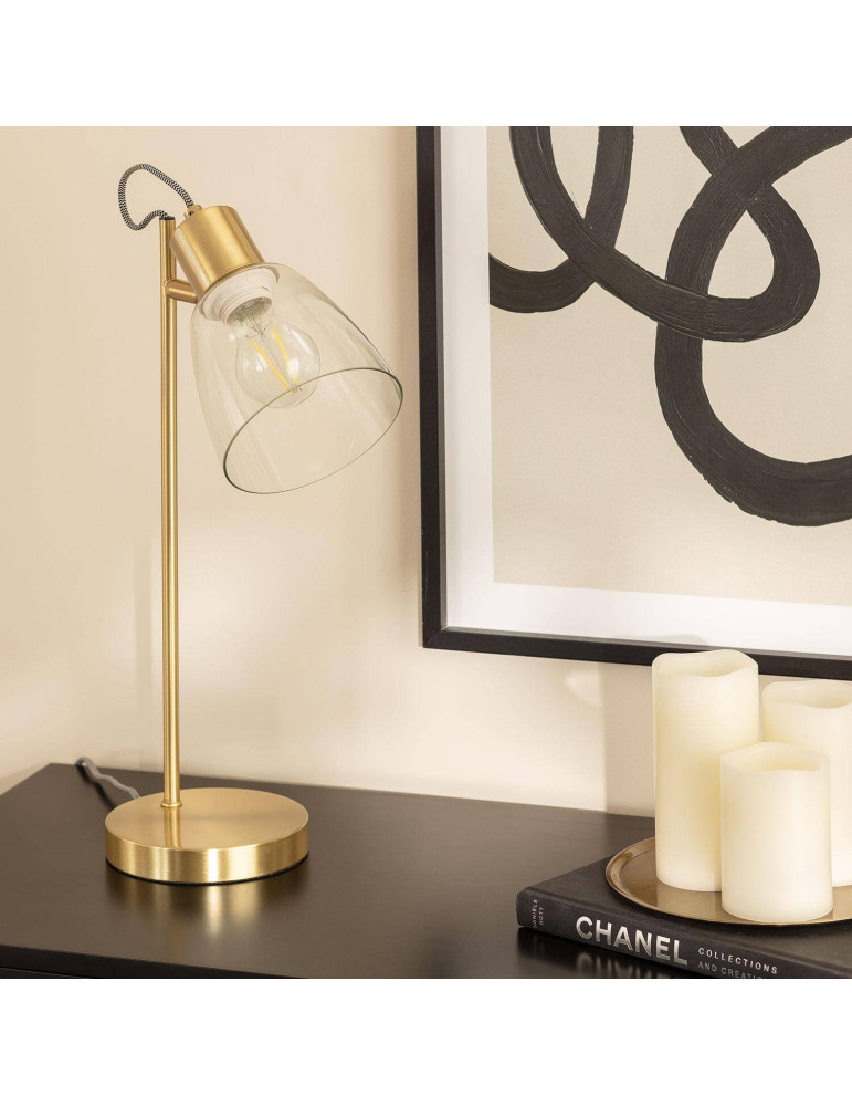 Lampe à Poser Métal et Verre Shirley