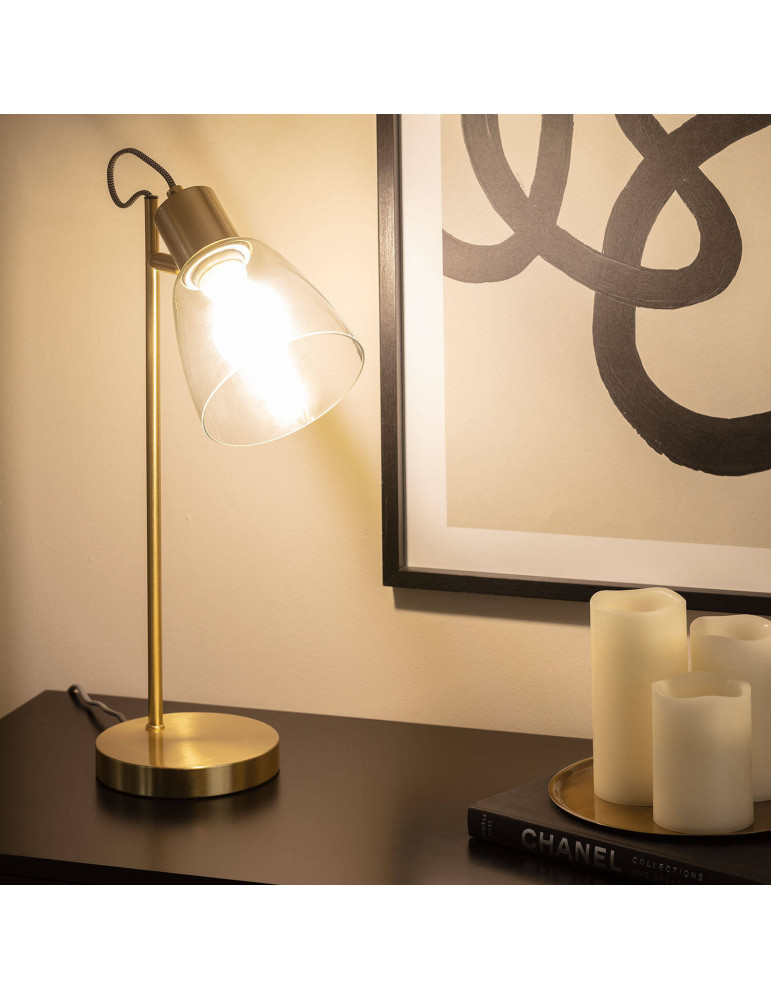 Lampe à Poser Métal et Verre Shirley