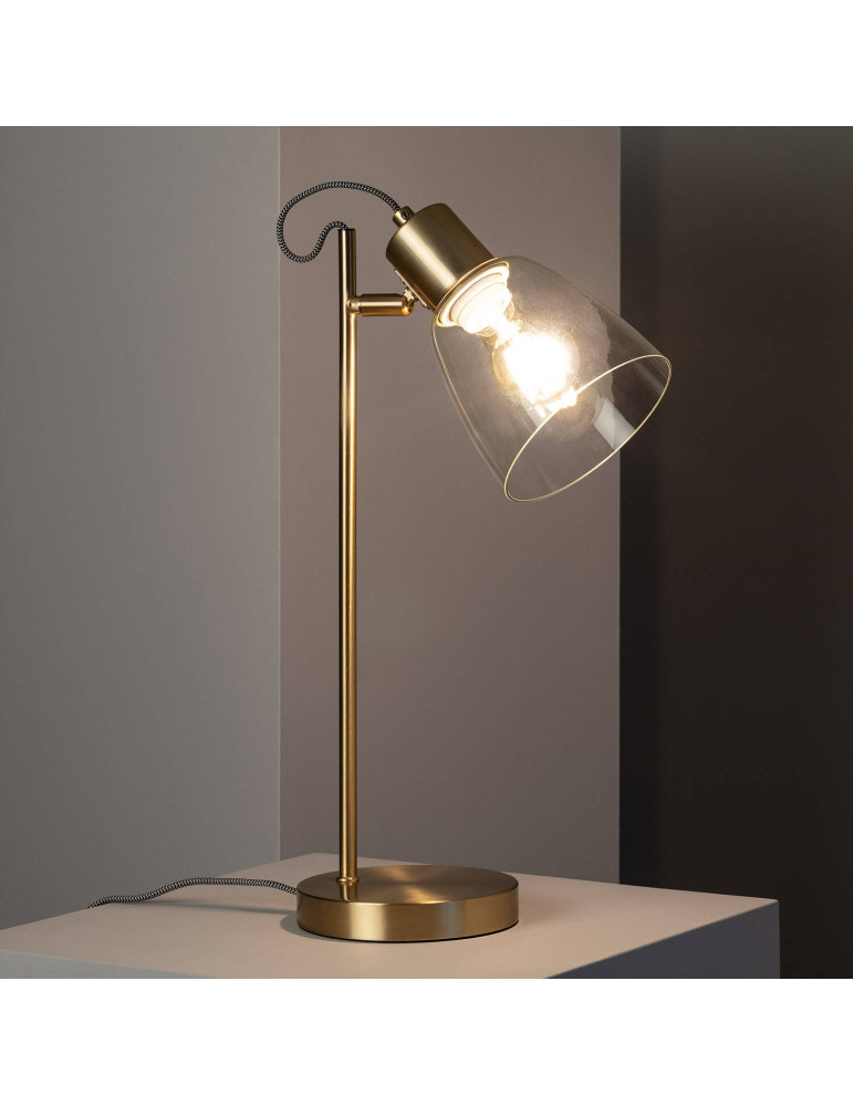 Lampe à Poser Métal et Verre Shirley