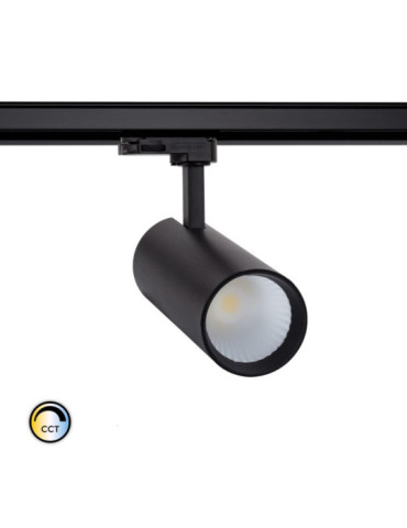 Spot LED sur Rail Triphasé 30W Bertha CCT Noir