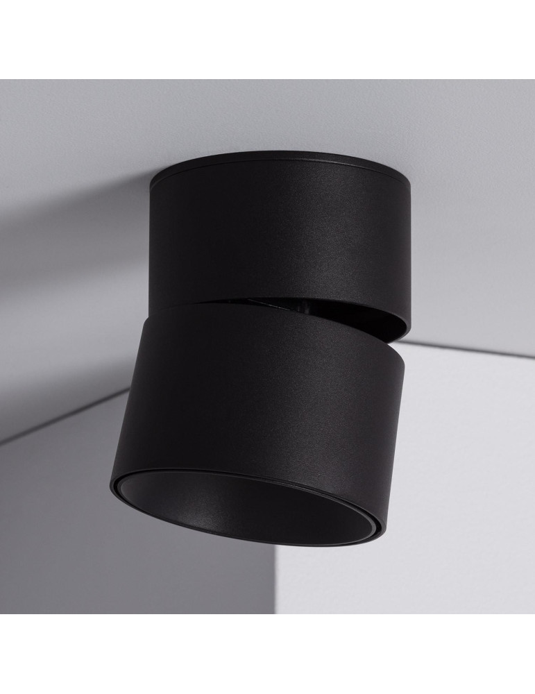 Applique LED Aluminium Ronde New Onuba 15W Noire