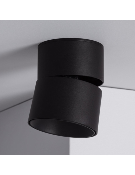 Applique LED Aluminium Ronde New Onuba 15W Noire