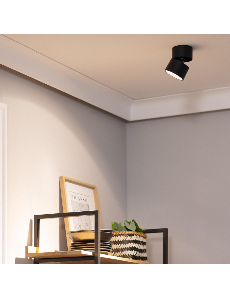 Applique LED Aluminium Ronde New Onuba 15W Noire