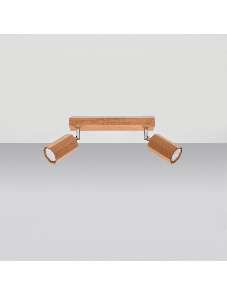 Plafonnier Bois Zeke 2 SOLLUX