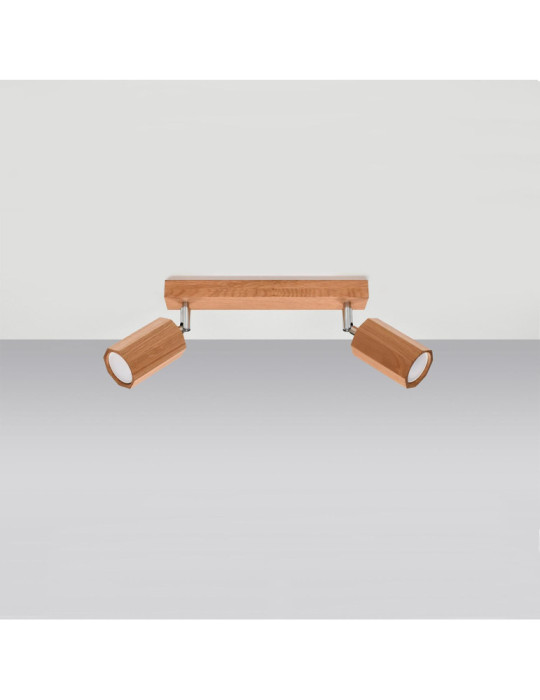 Plafonnier Bois Zeke 2 SOLLUX