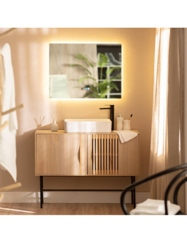 Miroir Salle de Bain avec Éclairage LED Anti-buée Sarakiniko 60x80 cm