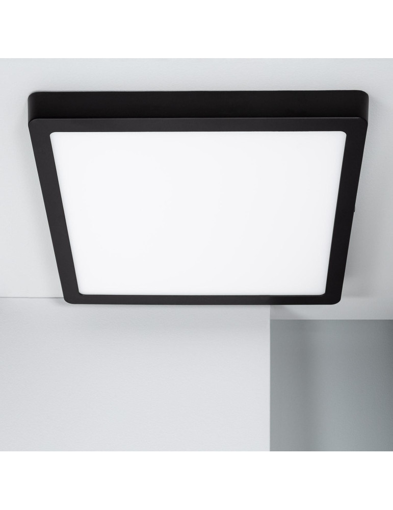 Plafonnier LED Carré Aluminium Slim 24W CCT Sélectionnable Galán 280x280 mm SwitchDimm