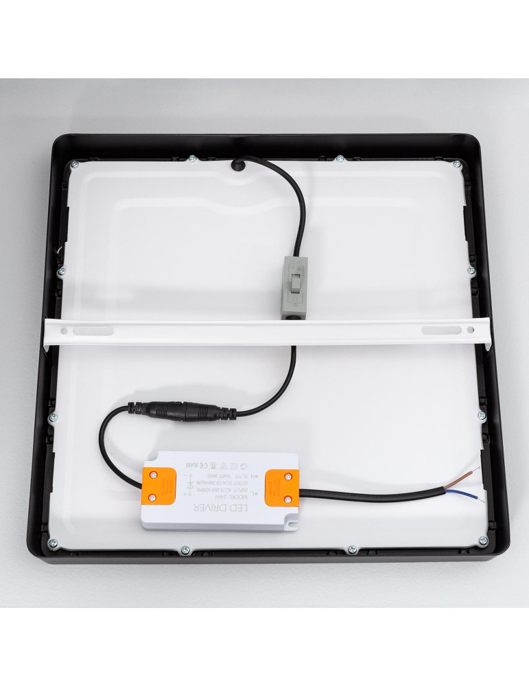 Plafonnier LED Carré Aluminium Slim 24W CCT Sélectionnable Galán 280x280 mm SwitchDimm