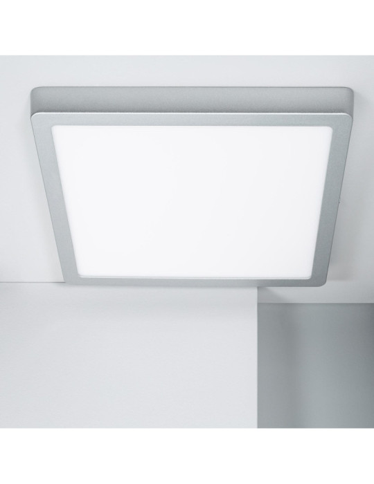 Plafonnier LED Carré Aluminium Slim 24W CCT Sélectionnable Galán 280x280 mm SwitchDimm