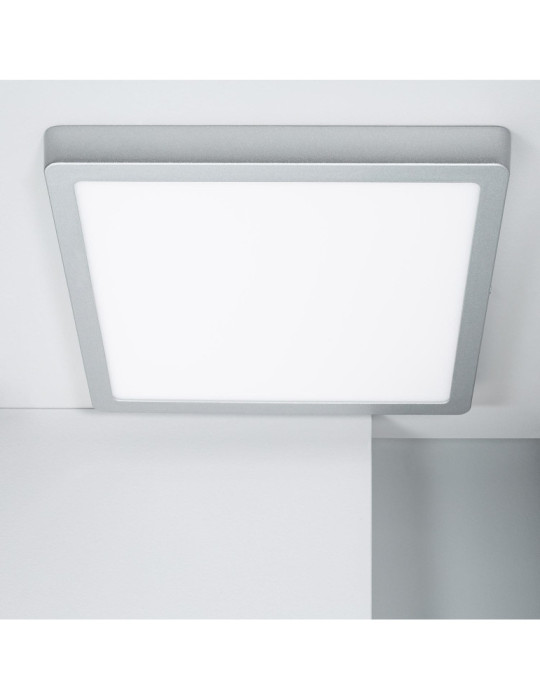 Plafonnier LED Carré Aluminium Slim 24W CCT Sélectionnable Galán 280x280 mm SwitchDimm