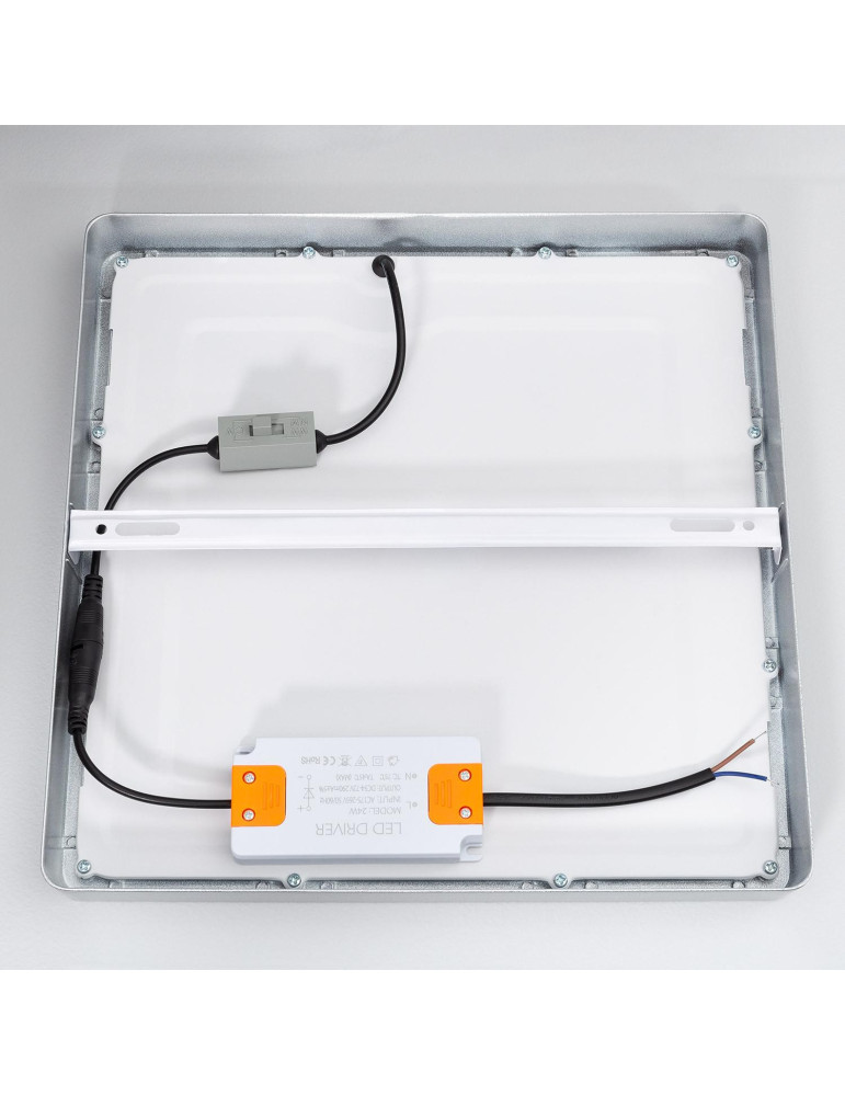 Plafonnier LED Carré Aluminium Slim 24W CCT Sélectionnable Galán 280x280 mm SwitchDimm