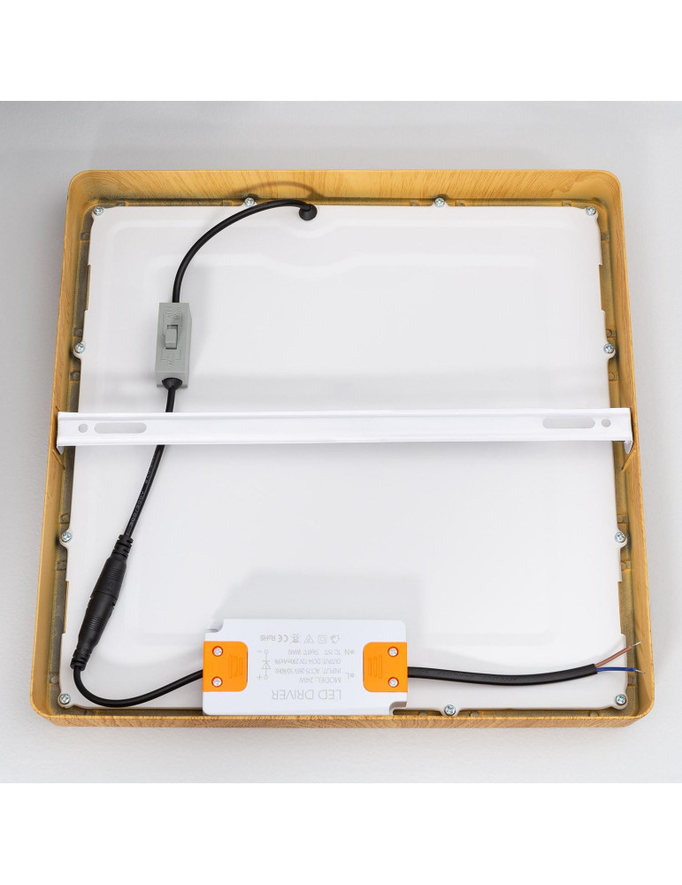 Plafonnier LED Carré Aluminium Slim 24W CCT Sélectionnable Galán 280x280 mm SwitchDimm