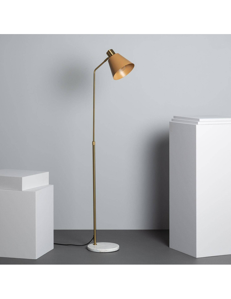 Lampadaire Aluminium et Marbre Vinci