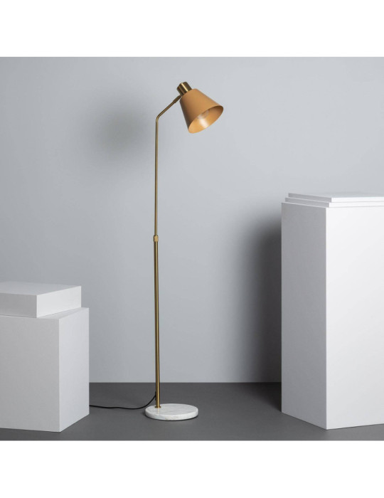 Lampadaire Aluminium et Marbre Vinci