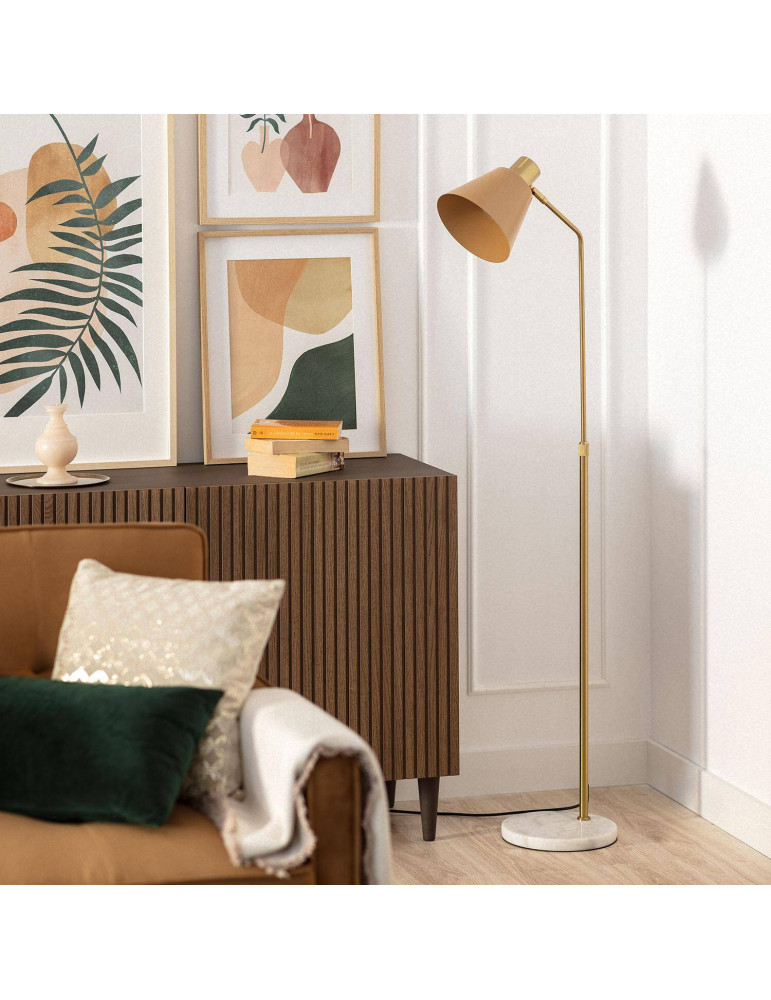 Lampadaire Aluminium et Marbre Vinci