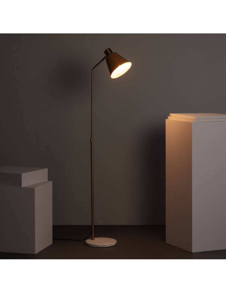 Lampadaire Aluminium et Marbre Vinci