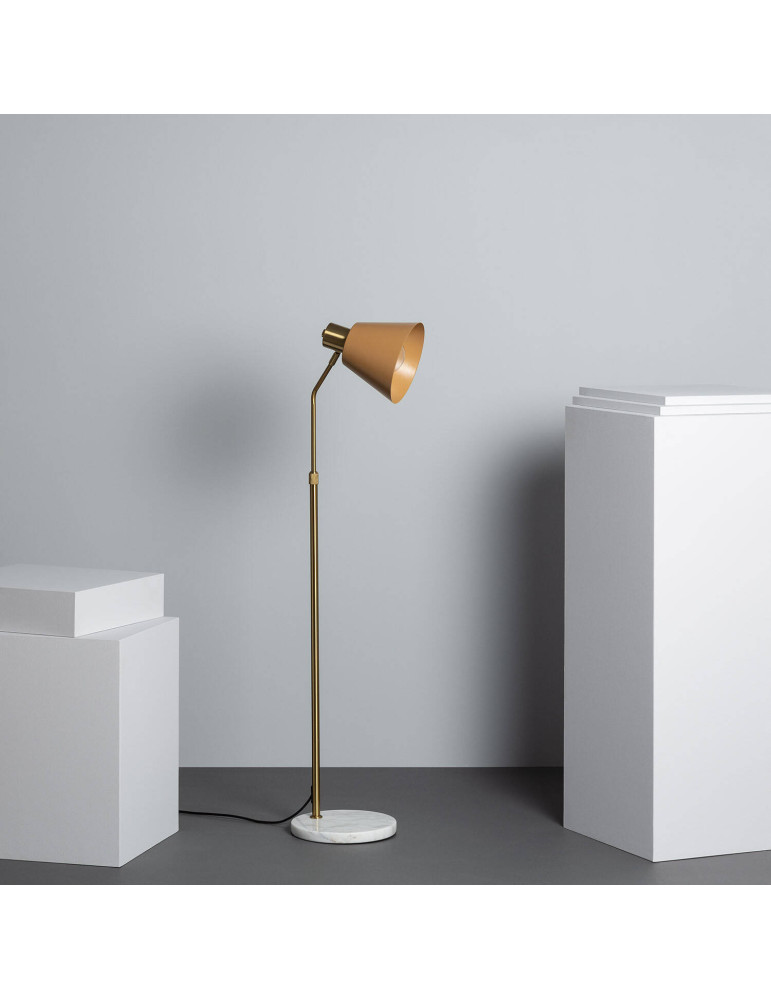 Lampadaire Aluminium et Marbre Vinci