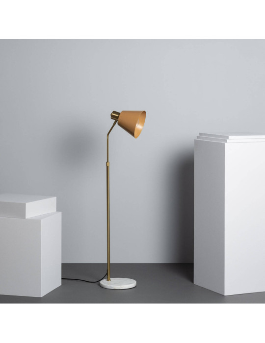 Lampadaire Aluminium et Marbre Vinci