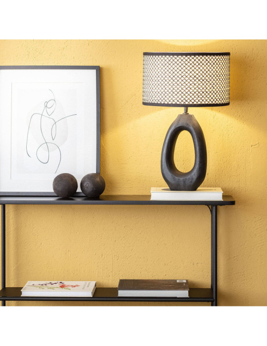 Lampe à Poser en bois Black Darshan ILUZZIA