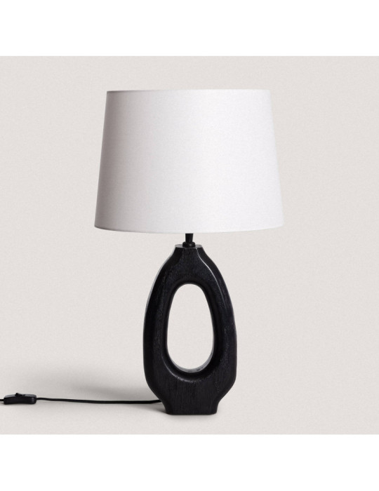 Lampe à Poser en bois Black Darshan ILUZZIA Lampe à Poser en bois Black Darshan ILUZZIA