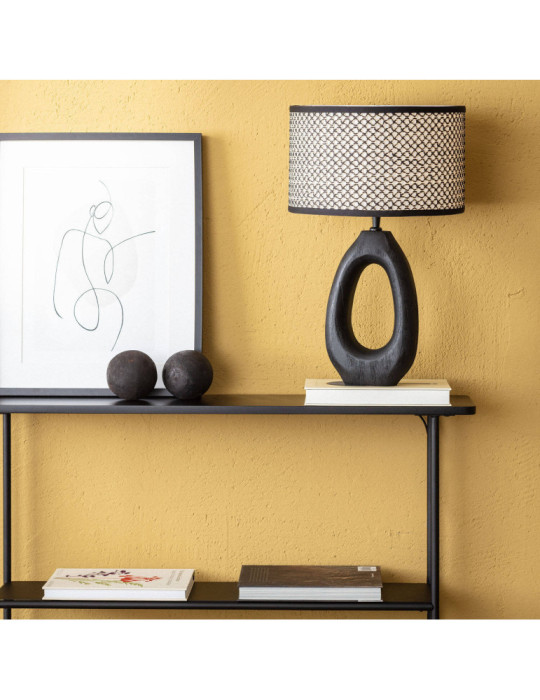 Lampe à Poser en bois Black Darshan ILUZZIA