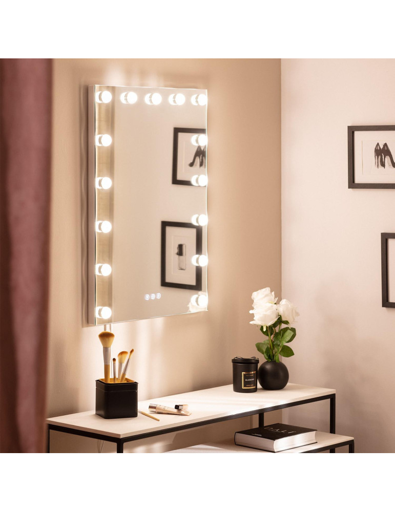 Miroir Salle de Bain avec Éclairage LED Essauira 70x50cm