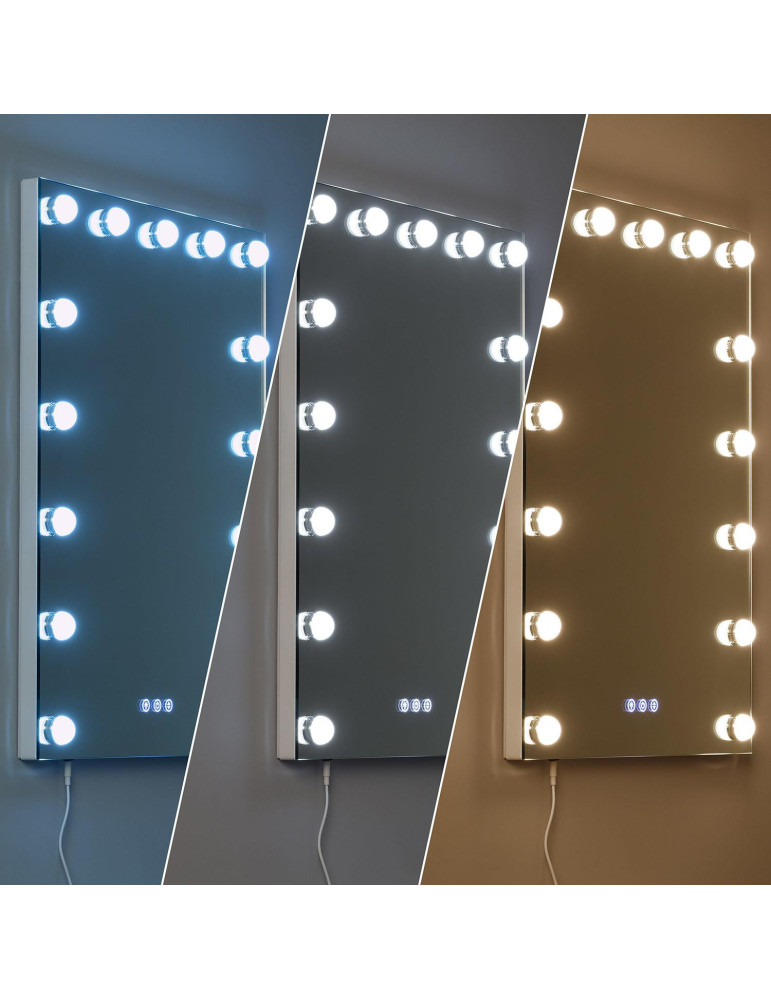 Miroir Salle de Bain avec Éclairage LED Essauira 70x50cm