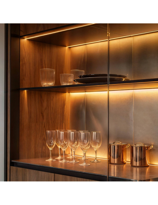 Profilé Aluminium Encastré avec Capot Continu pour Double Ruban LED jusqu'à 18 mm