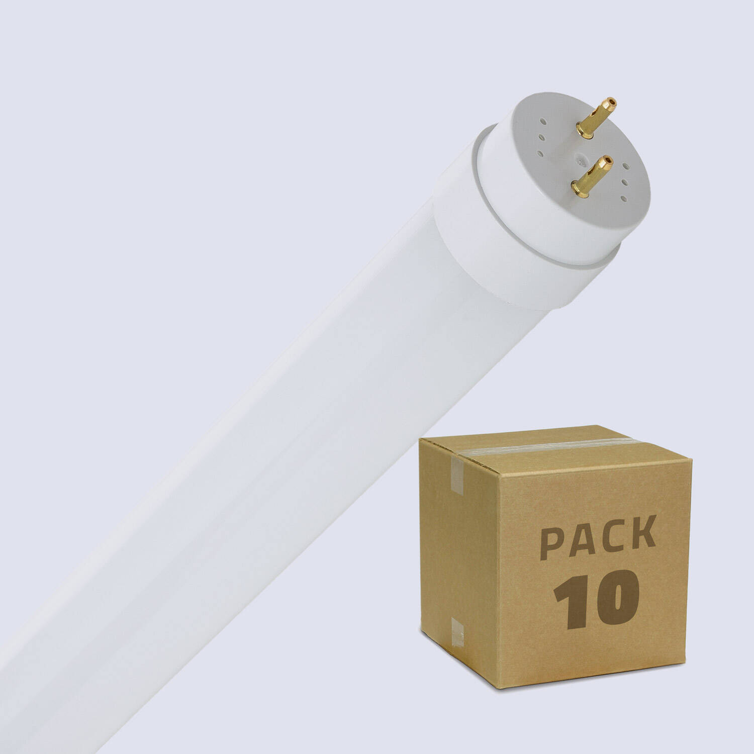 Tube LED T8 Crystal 60cm Connexion Latérale 9W 140lm/W (Pack 10 unités) Blanc froid 5700K