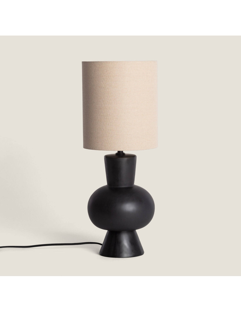 Lampe à Poser Céramique et Lin Amabel Lampe à Poser Céramique et Lin Amabel