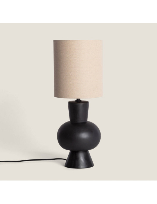 Lampe à Poser Céramique et Lin Amabel Lampe à Poser Céramique et Lin Amabel