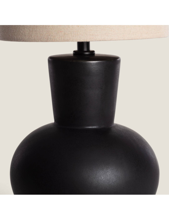 Lampe à Poser Céramique et Lin Amabel